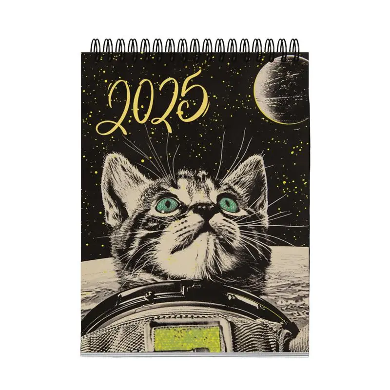 ปฏิทินแมว 2025 Space Cats Family Planner ปฏิทิน Organizing & Planning ปฏิทิน 2025 ปฏิทินรายเดือน Planner Moon Phase