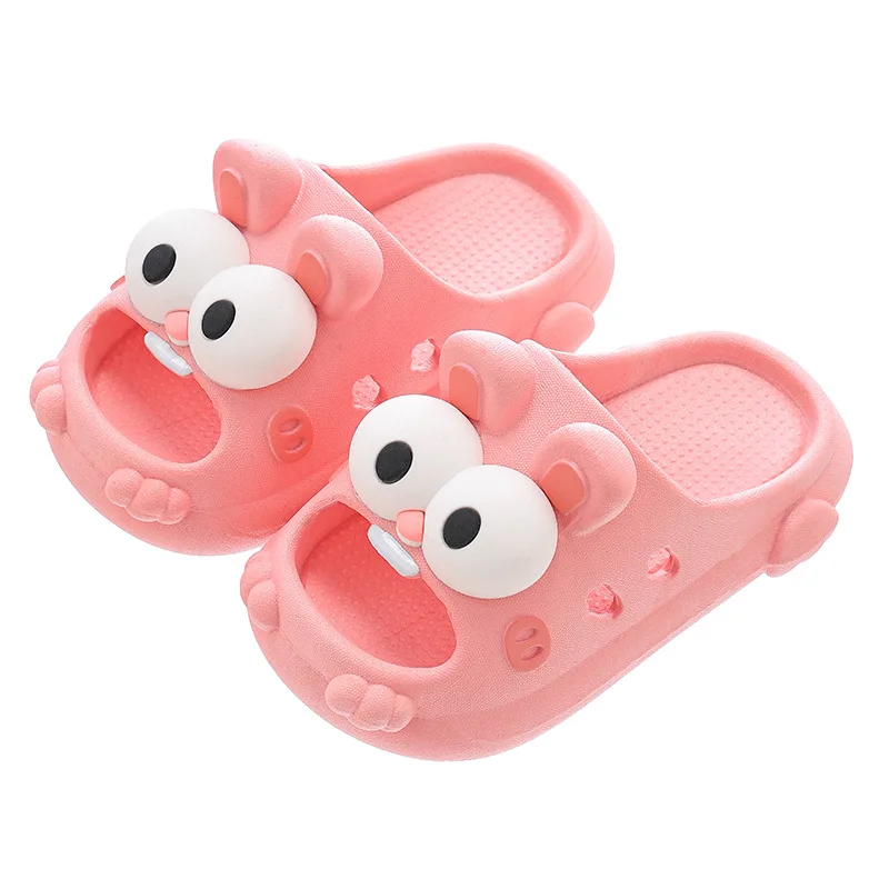 Summer Cartoon Children's Slippers Girl Kid Home Shoes Flip Flops Baby Boy Slippers for Children Beach Antislip Thick Sole Slide