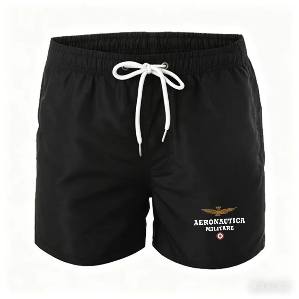 Summer men's drawstring casual sports shorts - bright color five-pocket pants with internal breathable mesh lining - beach pants