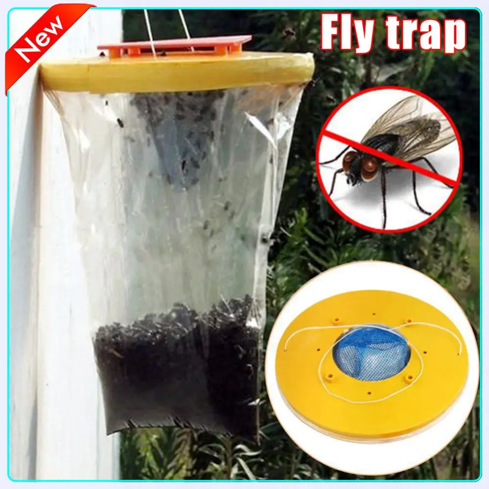 Trampa para mosquitos desechable, bolsa para atrapar moscas, atrapamoscas colgante con cebo para parques/caninas/restaurantes/granjas al aire libre