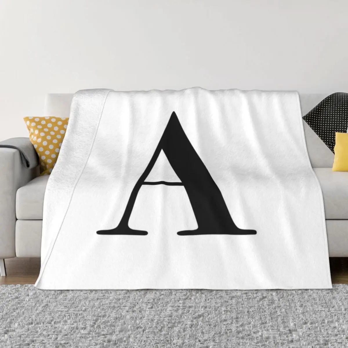 Initials Letter A Plush Blankets Quilt For Bed Custom Blanket Personalized Throw Blanket