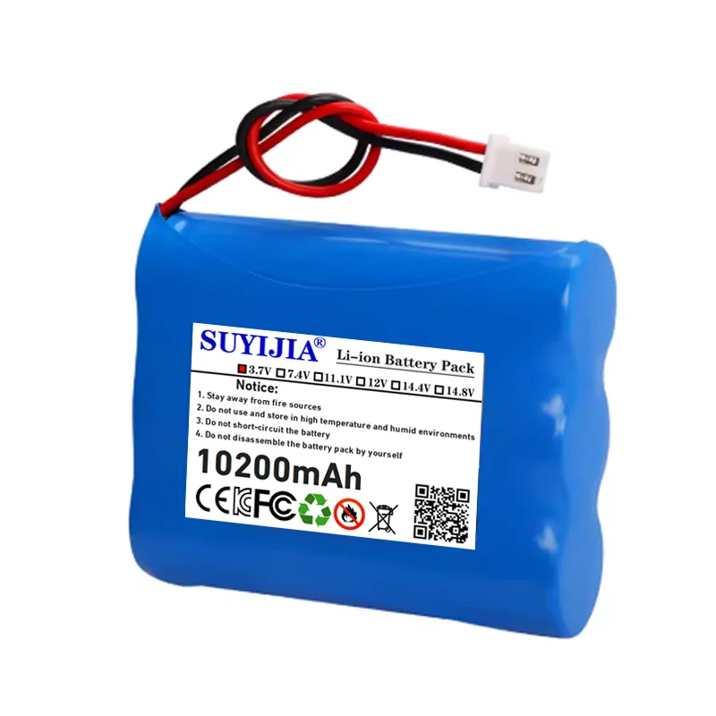 1S3P 3.7 فولت 10200 مللي أمبير 18650 بطارية ليثيوم مع XH2.54-2P التوصيل لصيد الأسماك مصباح ليد سمّاعات بلوتوث 4.2 فولت ضوء الطوارئ احتياطية #5