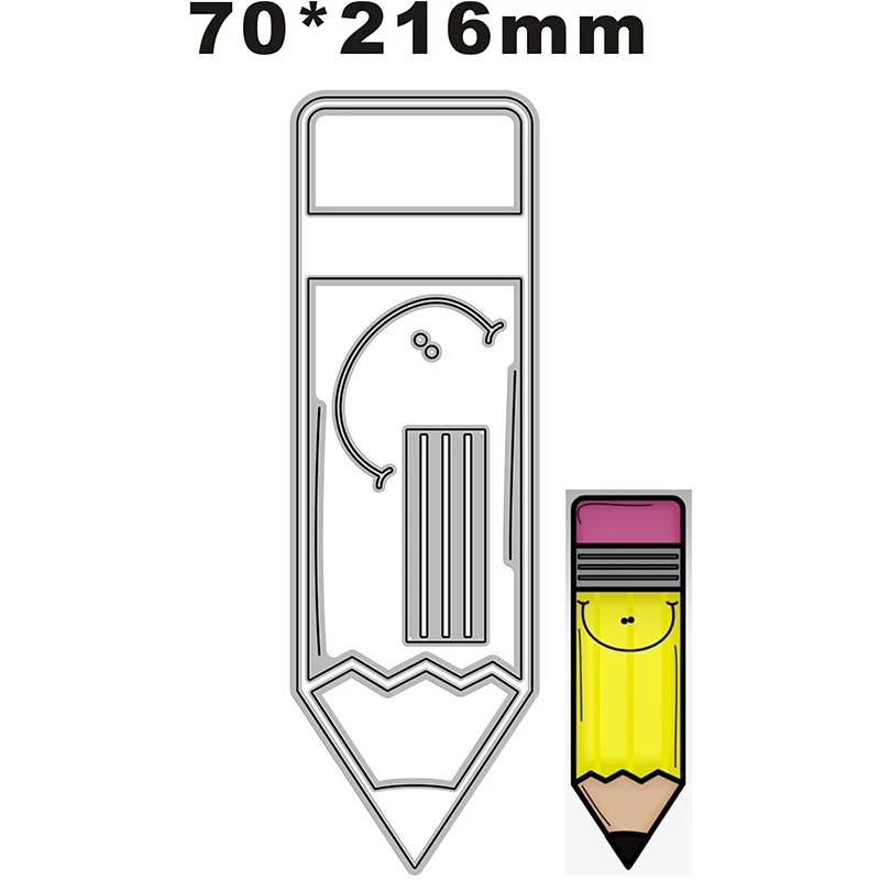 2023 nowy wykwintne ołówek metalu wykrojniki dla papier do scrapbookingu Craft i tworzenie kartek wzór tłoczenia bez znaczków