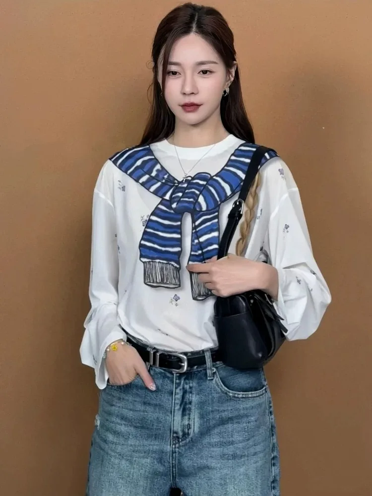 Lenço Floral Pintado à Mão, Estilo Solto, Design de Trança para Cabelo, Top Respirável de Verão para Mulheres