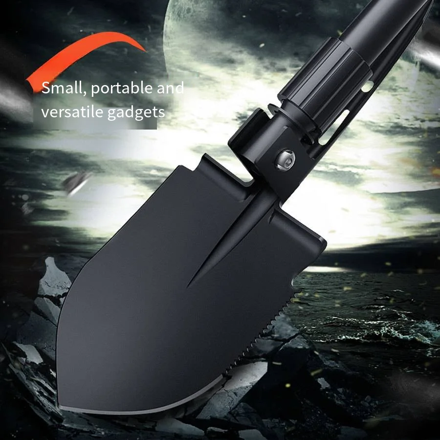 Small and Portable Engineering Shovel, Multifunctional Manganese Steel Shovel, Outdoor Fishing Shovel, Camping EquipmentSurvival