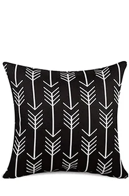 Linen Square Decorative Throw Pillow Cushion Cover Home Sofa Decorative Pillow Cover, Black pillowcase 50*50 decor