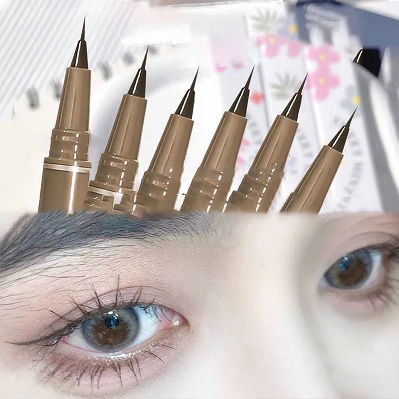 방수 리퀴드 아이라이너, 땀 방지 아이라이너 펜, 0.05mm, 초박형 헤드 아이 메이크업 화장품, 뷰티, 4 가지 색상