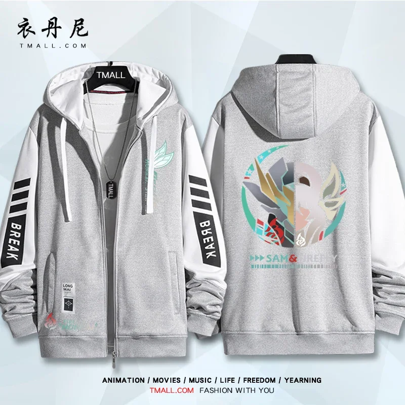 2025 NEW Game Honkai: Star Rail Firefly Print Jacket Zipper Hoodie Women Men Fashion Student Hooded Spring Autumn Couple Coat