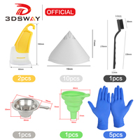 Light Curing 3D Printer Accessories Tool Kit Resin Funnel Filter Cup Metal SLA LCD DLP UV Curing Photon Cleaning Silicone Shovel