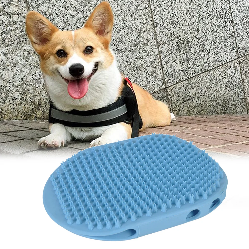 Brosse de bain en caoutchouc pour animaux de compagnie, peigne de toilettage des poils, épurateur de massage, bain de la l'hypothèse, chien, chat, chiot