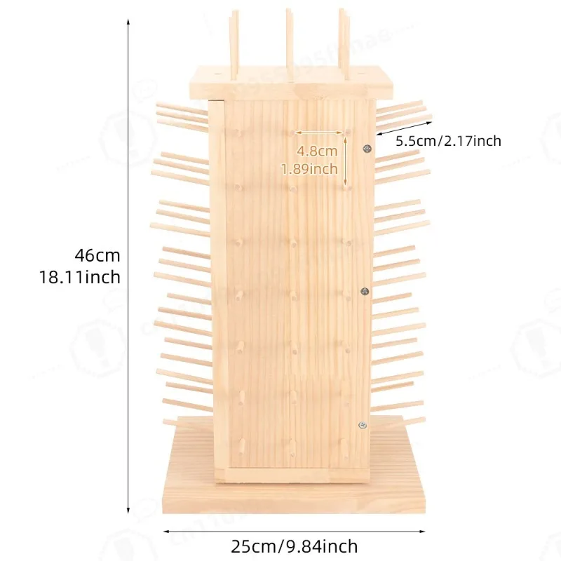 93 Spools 360° Fully Rotating Wooden Thread Rack/Thread Holder Organizer for Hand DIY Sewing, Quilting, Embroidery, Hair-braidin