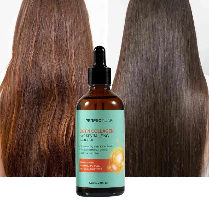 Argan Oil and Biotin Leave In Hair Serum 100ml Smoothing and Strengthening Care Tames Frizz and Adds Shine