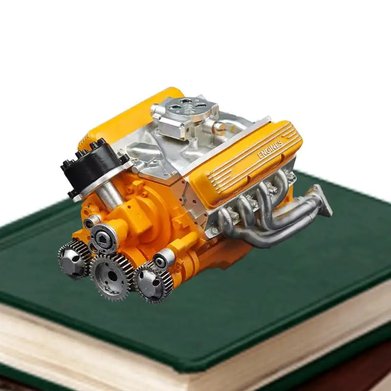 

Engine Model Engine Miniature Creative Resin Craft Desk Ornament for Display Home Garage Birthday Education Classroom Workshop