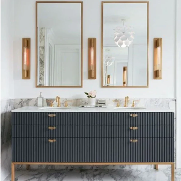 

Floor Standing Wood Custom Color Vanity Bathroom Polish Cabinets Hot sales