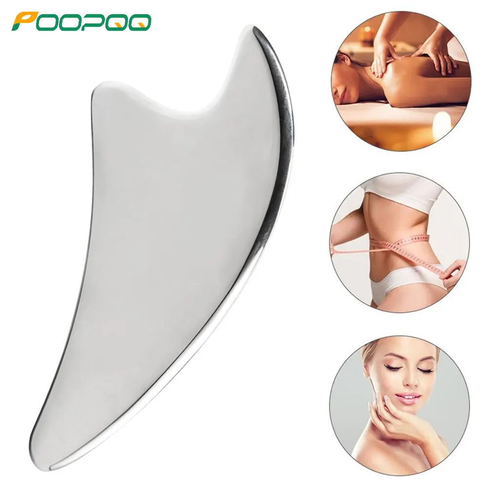 

Gua Sha Facial Tool, Stainless Steel Gua Sha Board for SPA Acupuncture, Metal Gua Sha for Body Face Neck and Eye, Skin Care Gift