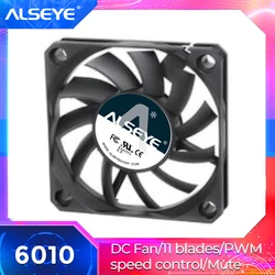 ALSEYE 6010 DC Cooling Fan 12v 2400RPM 60mm Fan Radiator for Electrical Maintenance Case Fan