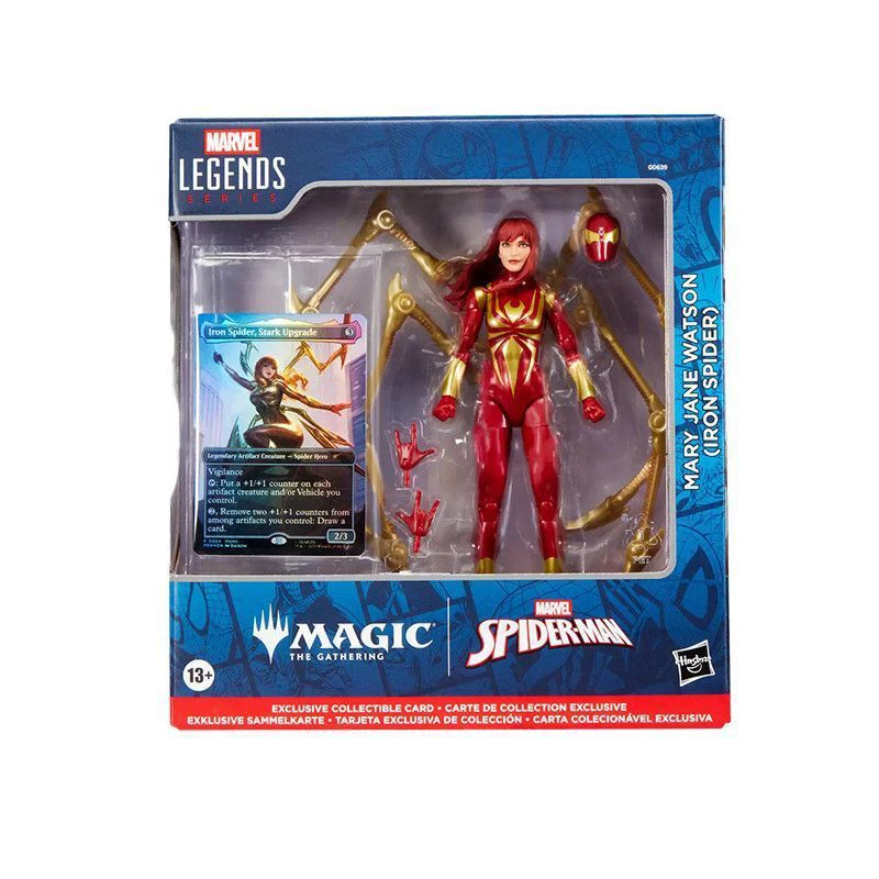 

Marvel Legends Mary Jane Watson Iron Spider Action Figure 6 Inch Spider Man Collectible Toys with Magic The Gathering Card Gifts