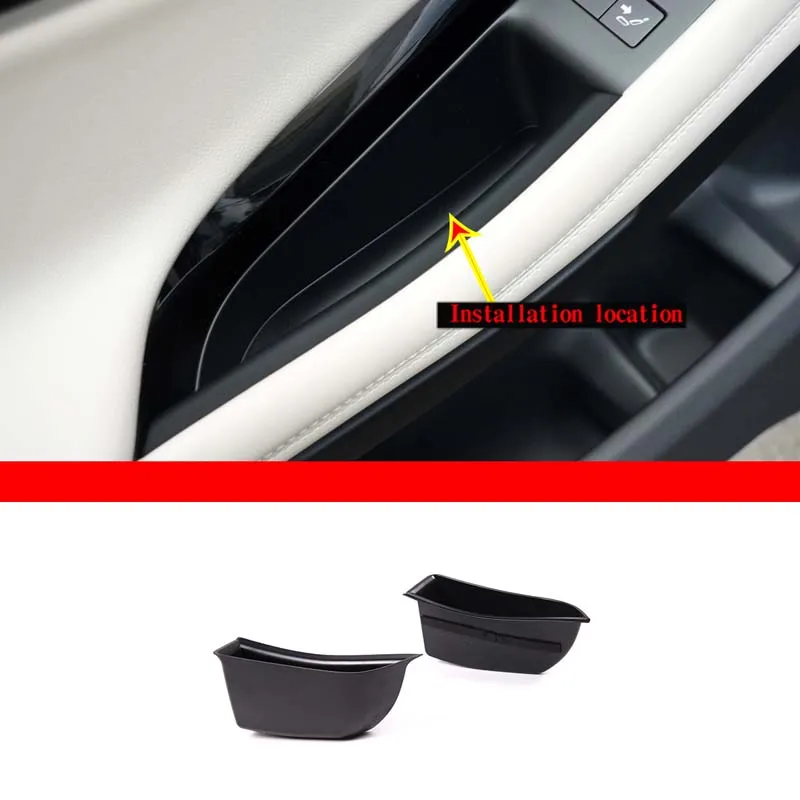 

Rear Door Handle Storage Box Container Holder Tray ABS Black for Range Rover Range Rover Evoque L 2021 Interior Accessories