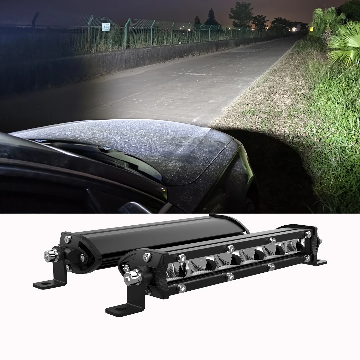 JY 7 50inch 144W slim LED Light Bar LED Work light a row Combo beam for 4X4 Offroad ATV SUV JEEP 4WD Truck Boat 12V 24V