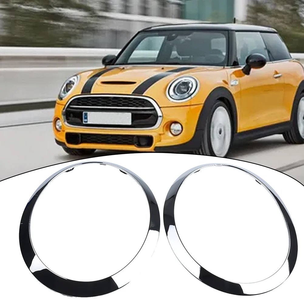 1Pair Headlight Trim Ring Covers For MINI Cooper F55 F56 F57 2014-2024 For F54 Clubman 51137300631 51137300632 Car Accessories