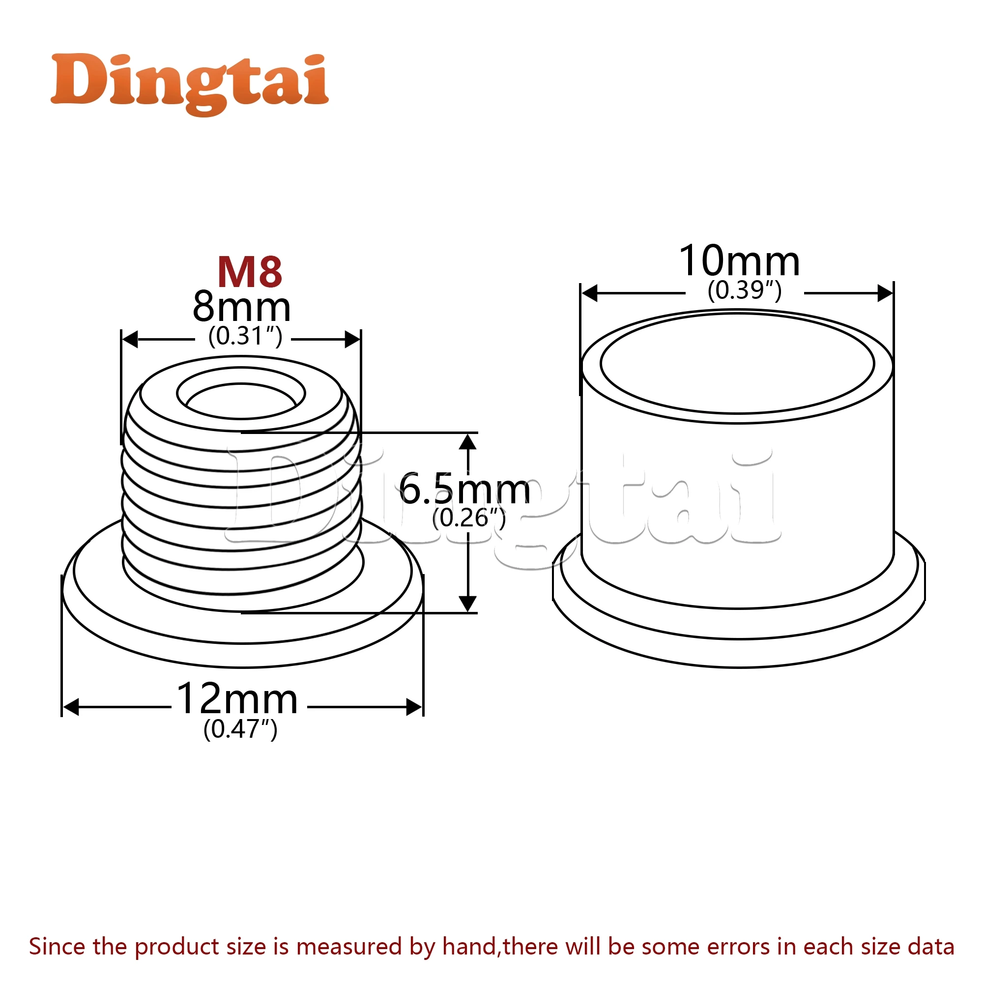 Dingtai Titanium Bolt M8  for Bicycle Chainring Road MTB Plate Crankset Chainwheel Crank Part Accesorios