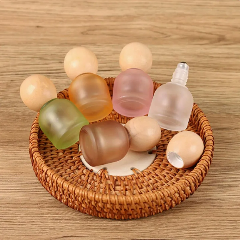 10/30 pçs 10ml bola de rolo colorido garrafa de óleo de vidro essencial vazio perfume rolo bola recarregável recipiente líquido ferramenta de maquiagem