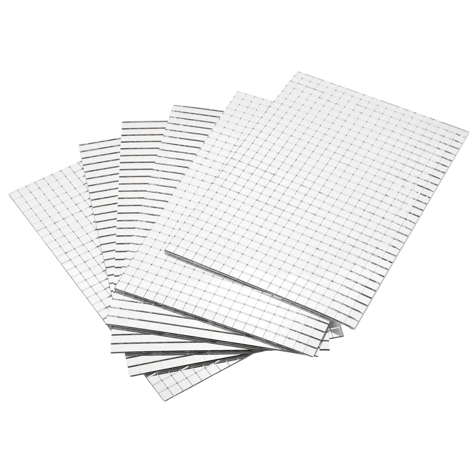 

6Pcs Self Adhesive Mosaic Glass Tiles Square Mirror Tiles Decorative Wall Art Stickers for Home Decor DIY Crafts