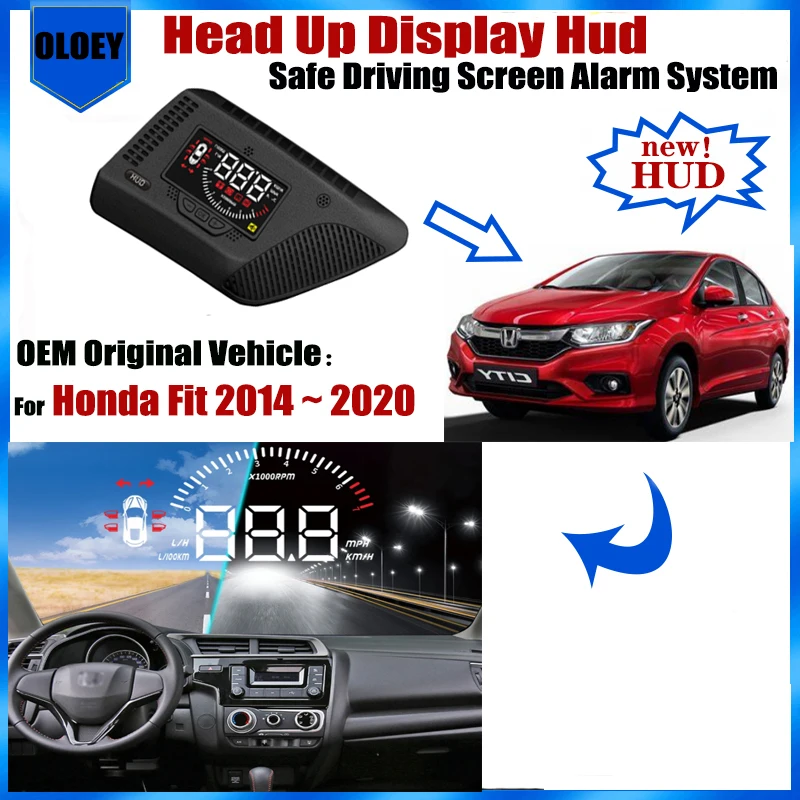 OEM Head Up Display HUD For Honda City 2015 2016 2017 2018 2019 2020 Safe Driving Screen Alarm System Car Electronic Accessories