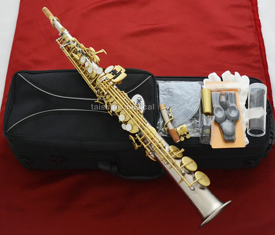 

Satin Brushed Straight Soprano Saxophone BY WEIBSTER WSS-650 Sax