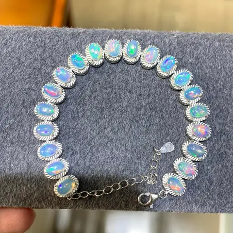 Natural Opal Bracelet Crafted in S925 Sterling Silver for A Bold  Fashion Forward Designer Design First Choice for Gift Giving