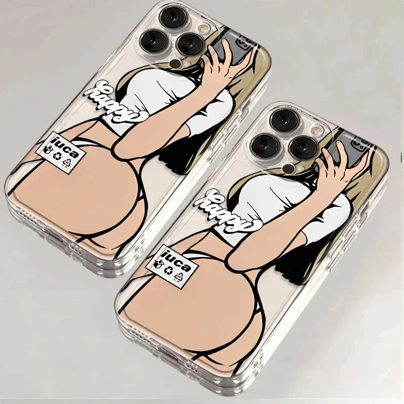 

Sexy Girl Selfie Perky Buttocks Phone Case For iPhone 16 15 11 12 14 13 Pro Max Mini X XSMax XR 7 8 Plus SE4 16e Silica Covers