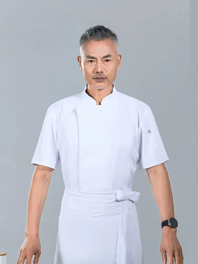 chef's Kitchen Jackets man Short Sleeve veste cuisine femme Restaurant Hotel catering service Summer cook clothing work Uniform