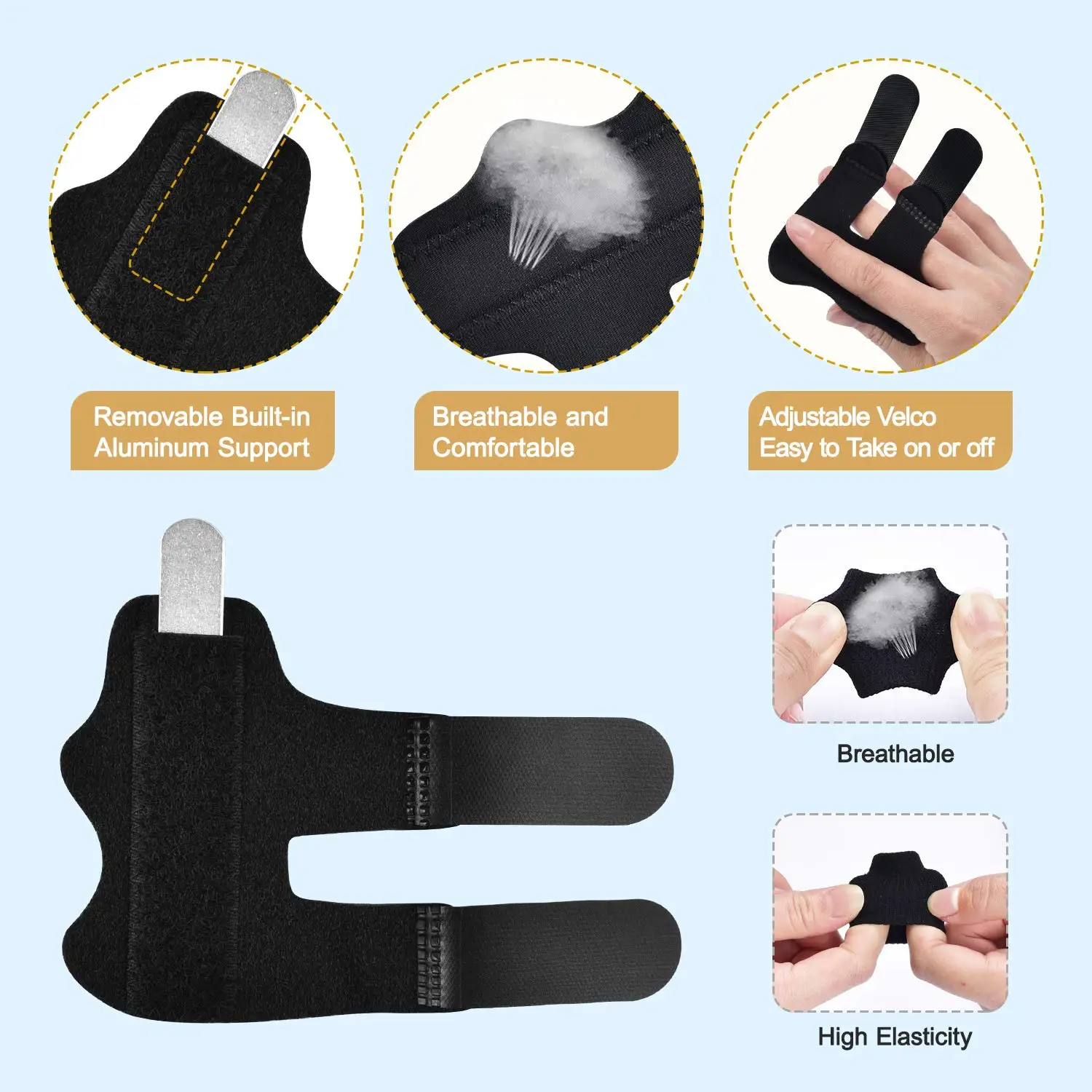 Trigger Finger Splint Fixing Brace Adjustable Straighten Sprain Dislocation Release Pain Relief Corrector Support Healthy Care