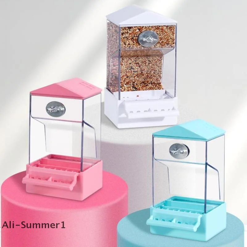 

Автоматическая кормушка для попугаев большой емкости, клетка для птиц, коробка для еды, разделение шелухи, встроенная кормушка с защитой от брызг, товары для домашних животных