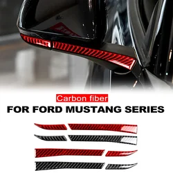 Rearview Mirror Anti-rub Strip Protector Anti-collision Carbon Fiber Sticker For 2015-2019 Ford Mustang Car Accessories