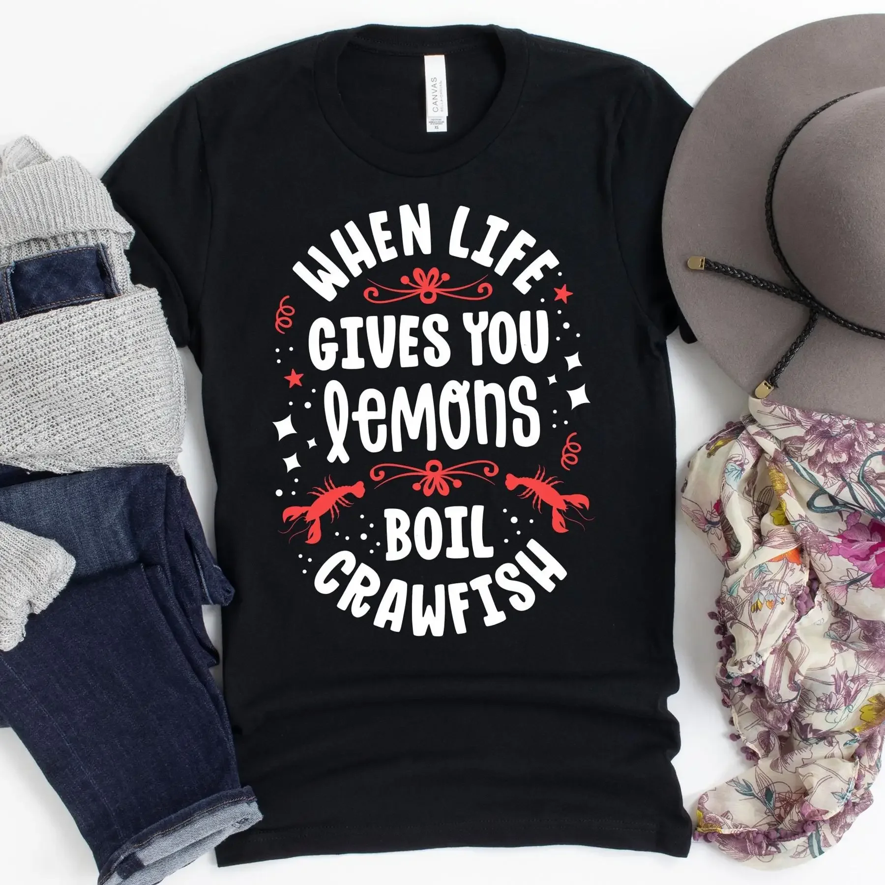 Cuando la vida te dà limones hervir cangrejo camiseta Louisiana Cajun Mardi Gras Festival