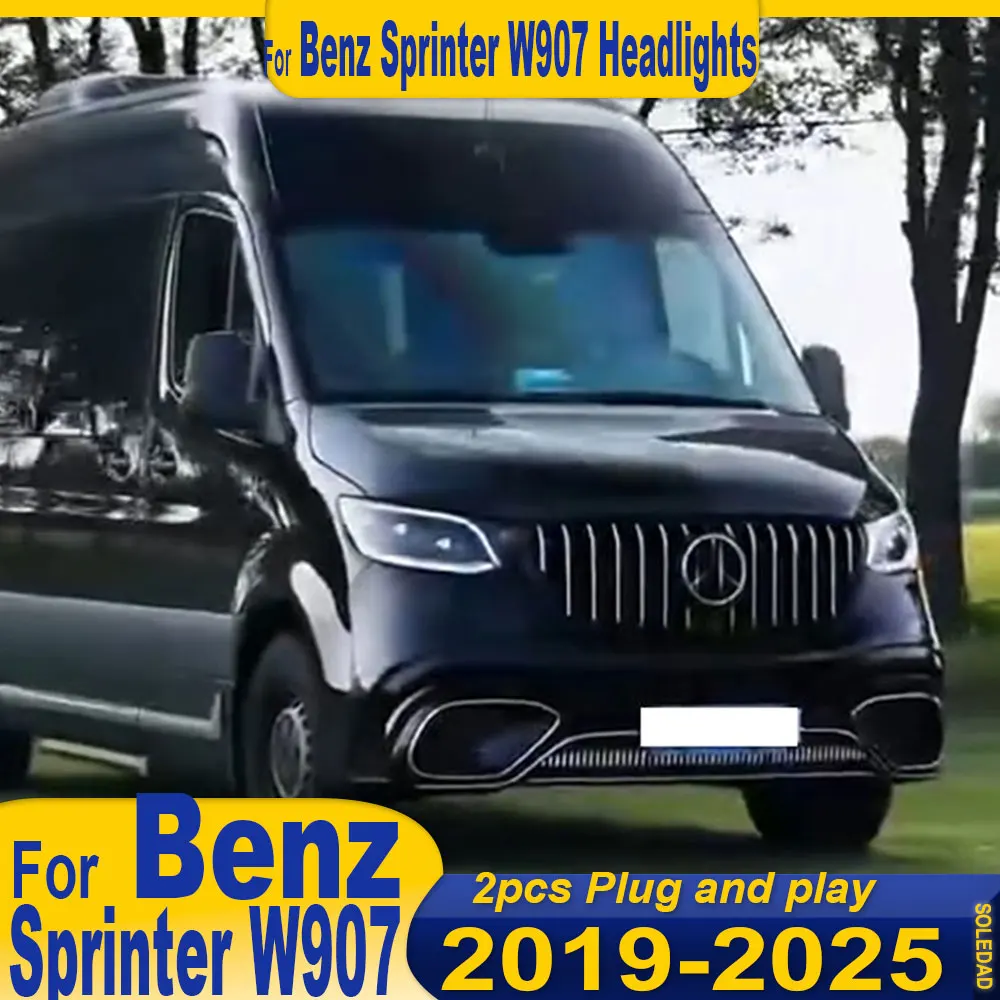 Car Tool headlights For Benz Sprinter W907 Headlight 2018-2023 LED head Lamp Daytime Running Light Automotive Accessories