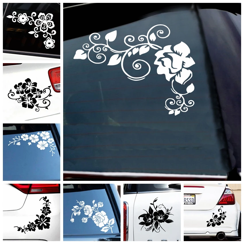 Pretty, peach blossoms, pear roses, flowers Car Accessories Exterior Vinyl Styling Auto Engine Cover Door Window Decal