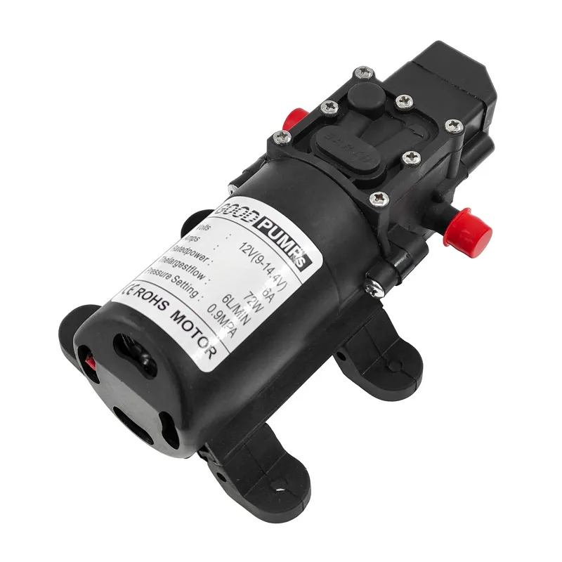 12VDC 72W Good Pumps Micro Electric Diaphragm Reflux Water Pump Automatic Switch 6L/Min High Pressure Car Washing Spray - view 4