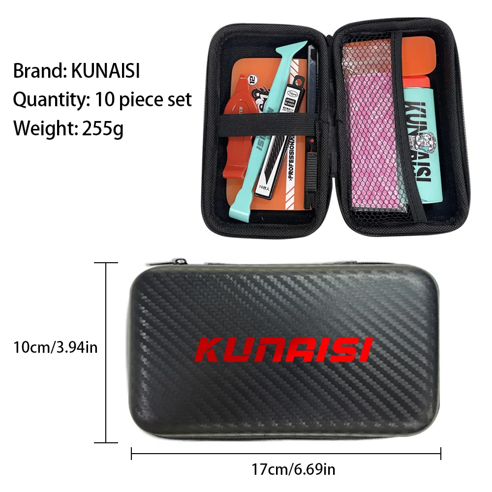 10pcs Car Vinyl Film Installation Accessories, Equipped with a Storage Box, PPF Scraper, Replacement Blades, a Set of Tools Nece view 4