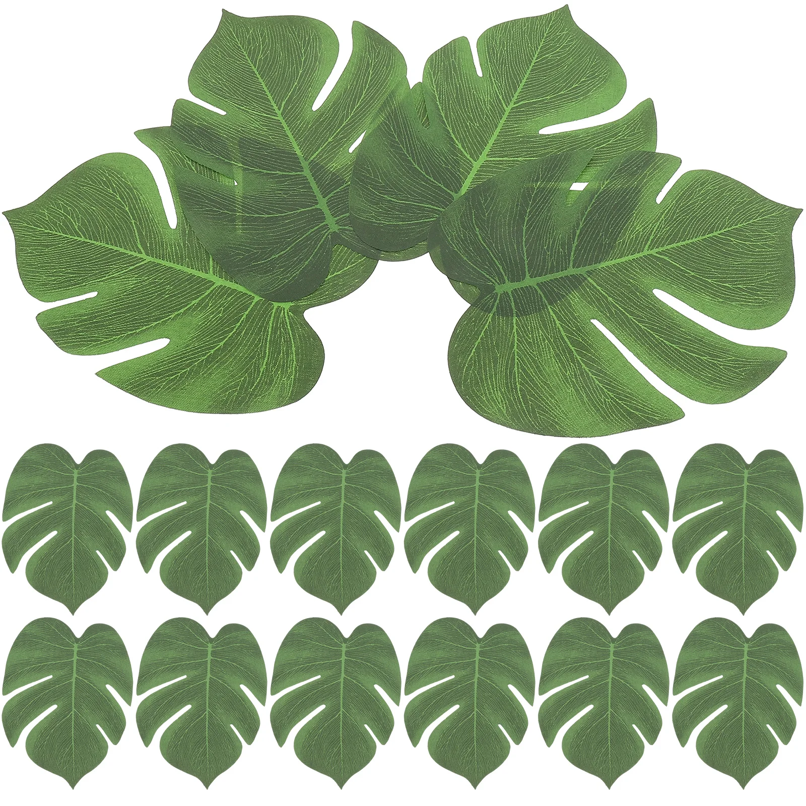 

60 Pcs Artificial Plants Simulated Leaves Fake nament Reusable Green Accessories Photo Prop Monstera Cactus Faux