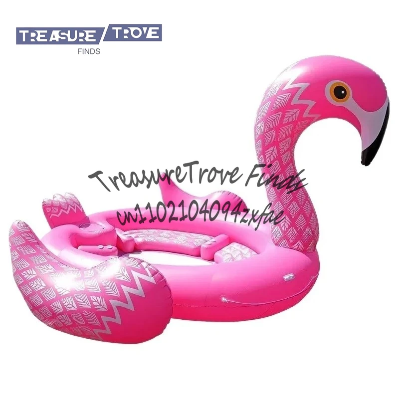 

6-8person Huge Flamingo Pool Float Giant Inflatable Unicorn Swimming Pool Accessories Island Party Floating beach Outdoor Toy
