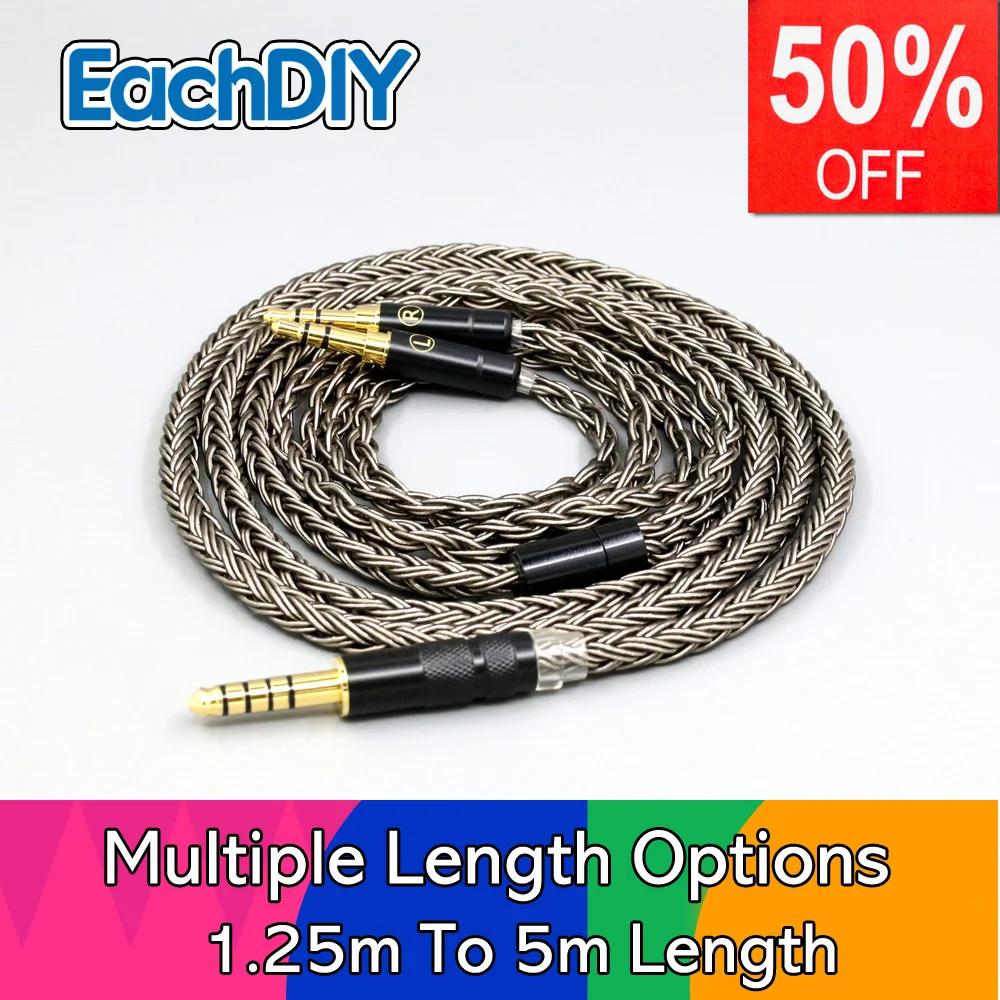 16 Core Grey Earphone Cable For Hifiman Sundara Ananda HE1000se HE1000v2 HE6se DEVA HE400se Arya He-35x XS LN008012