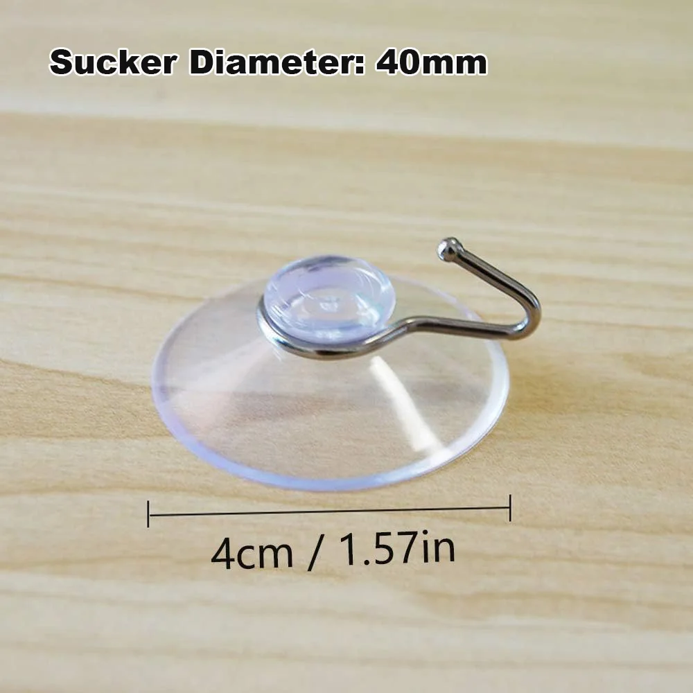 5/10Pcs Saugnapf Haken 20/30/50mm Klar Sucker Cup Sucker Haken Kleidung Mantel hängen Haken Für Küche Badezimmer – Detail 6
