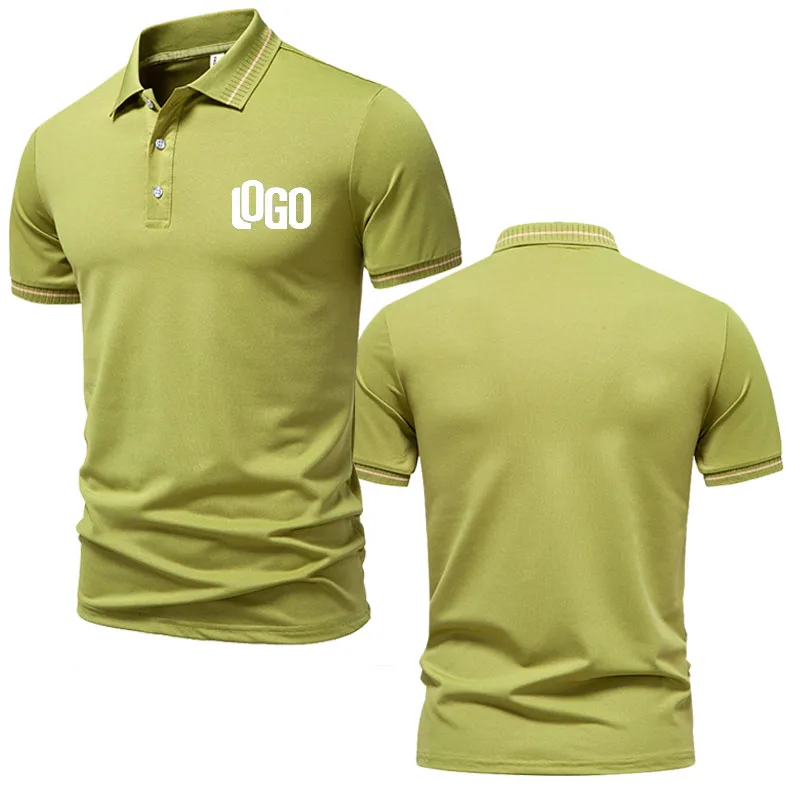 Summer men's and women's polo shirts custom logo embroidery printing polyester clothing private group company design top DIY wor