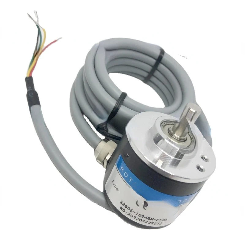 Free Shipping  Incremental encoder 5V 1024 ABZ three-phase 5-24V pulses resistant beat high precision