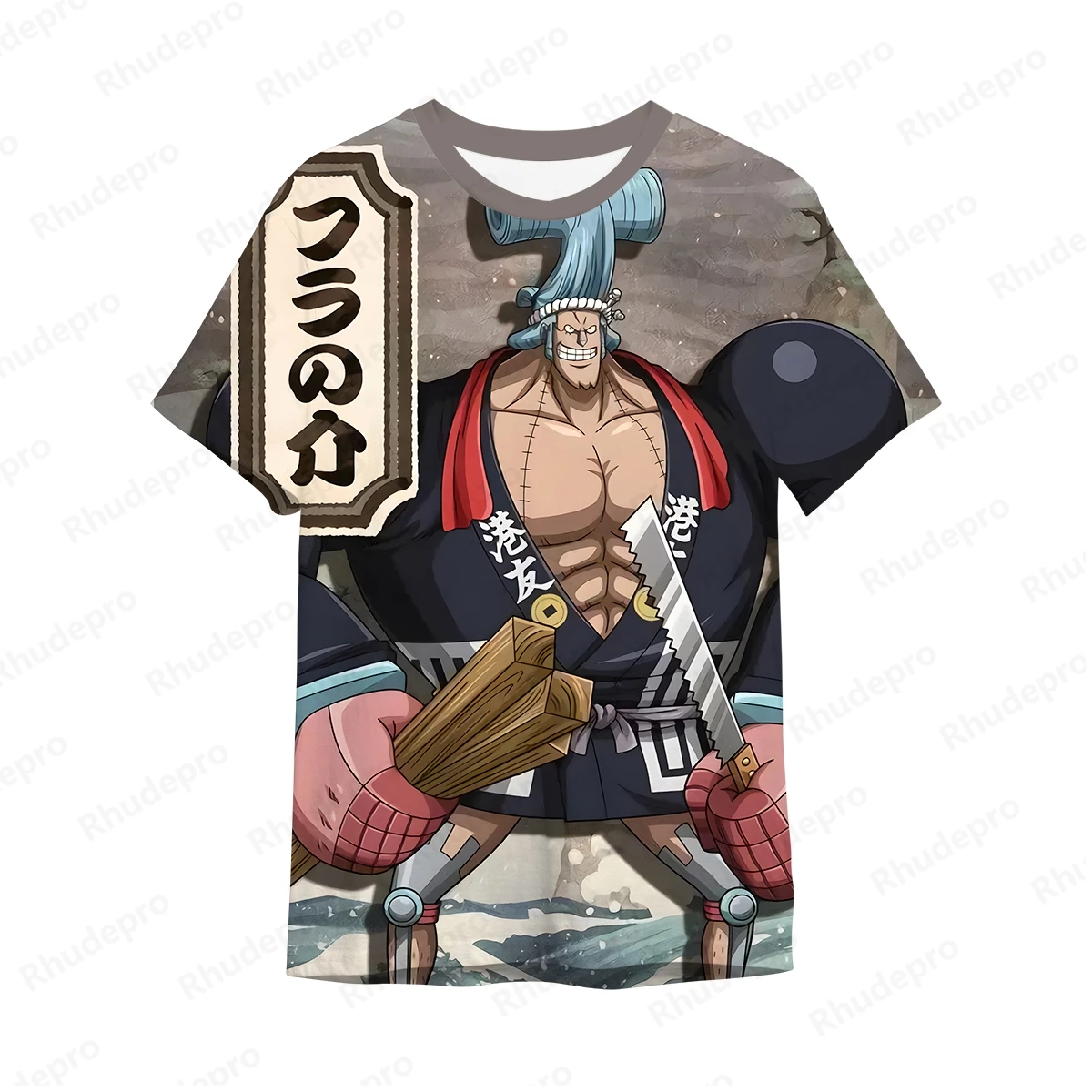 Camiseta Monkey D Luffy masculina, Tops de Anime One Piece, roupas Hip Hop de alta qualidade infantil, novo Roronoa Zoro, Y2k, 5XL, 2024