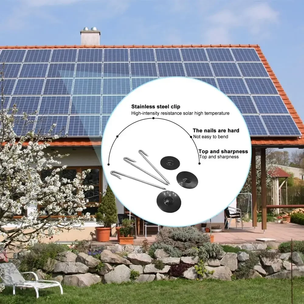 

100/150/200/300pcs Anti-Rust Solar Panel Bird Guard Fastener Clips,bird protection solar panels,Solar Panel Guard Clips