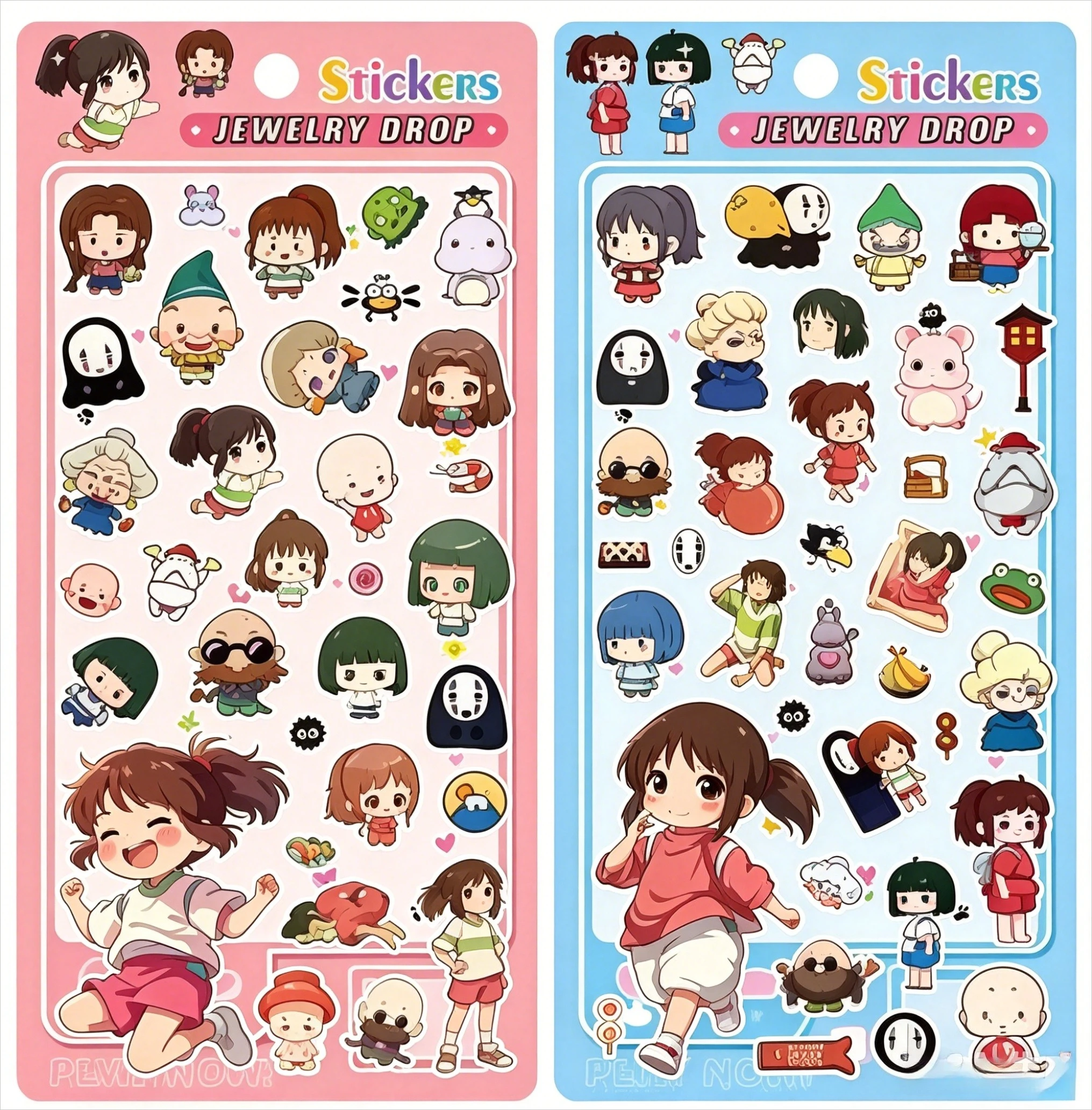 

Hot Anime Stickers Demon Slayer One Piece JJK Spirited Away Q Version Waterproof Decals for Scrapbook Phone Laptop DIY Decors