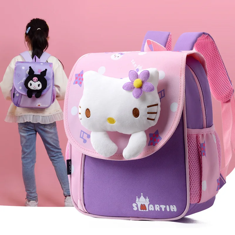 

Аниме Sanrios Hellokittys My Melody Cinnamoroll Kuromi Kawaii Детский рюкзак для детского сада сумка для закусок мультяшный милый рюкзак для мальчиков и девочек